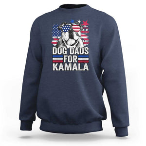 Dog Dad For Kamala Sweatshirt Harris 2024 Cool French Bull Dog American Flag TS09 Navy Print Your Wear