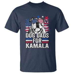 Dog Dad For Kamala T Shirt Harris 2024 Cool French Bull Dog American Flag TS09 Navy Print Your Wear