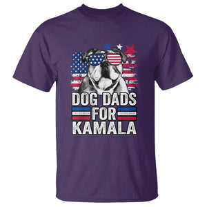 Dog Dad For Kamala T Shirt Harris 2024 Cool French Bull Dog American Flag TS09 Purple Print Your Wear