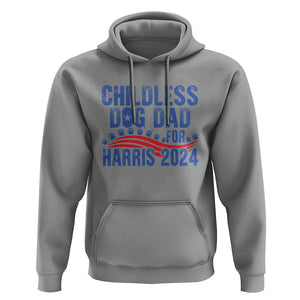 Childless Dog Dad For Harris 2024 Hoodie TS09 Sport Gray Print Your Wear