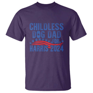 Childless Dog Dad For Harris 2024 T Shirt TS09 Purple Print Your Wear