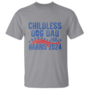 Childless Dog Dad For Harris 2024 T Shirt TS09 Sport Gray Print Your Wear