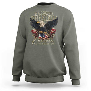 Harris Walz 2024 Sweatshirt We Choose Freedom Kamala US President TS09 Military Green Print Your Wear