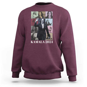 Kamala 2024 Sweatshirt Harris Tour Madam President TS09 Maroon Print Your Wear