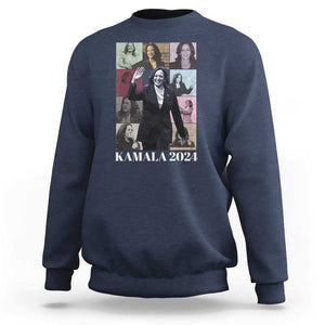 Kamala 2024 Sweatshirt Harris Tour Madam President TS09 Navy Print Your Wear