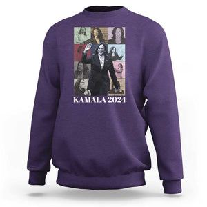 Kamala 2024 Sweatshirt Harris Tour Madam President TS09 Purple Print Your Wear