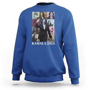 Kamala 2024 Sweatshirt Harris Tour Madam President TS09 Royal Blue Print Your Wear