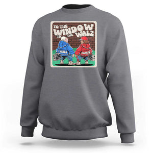 Funny Harris Walz Sweatshirt To The Window To The Walz Hip Hop Old School TS09 Charcoal Print Your Wear