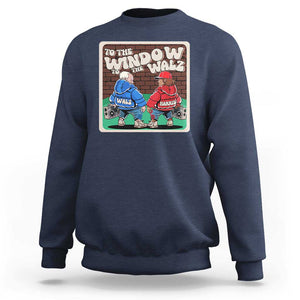 Funny Harris Walz Sweatshirt To The Window To The Walz Hip Hop Old School TS09 Navy Print Your Wear