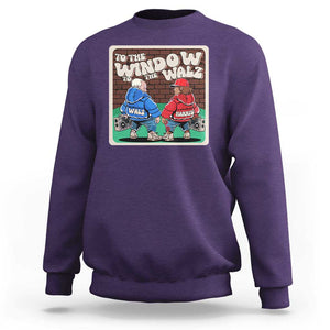 Funny Harris Walz Sweatshirt To The Window To The Walz Hip Hop Old School TS09 Purple Print Your Wear