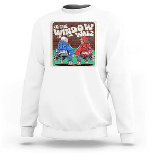 Funny Harris Walz Sweatshirt To The Window To The Walz Hip Hop Old School TS09 White Print Your Wear