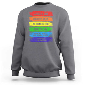 Human Rights Sweatshirt LGBT Black Feminist TS09 Charcoal Print Your Wear