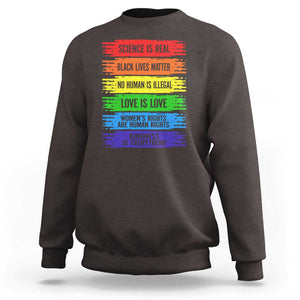 Human Rights Sweatshirt LGBT Black Feminist TS09 Dark Chocolate Print Your Wear