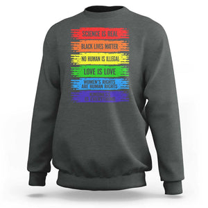 Human Rights Sweatshirt LGBT Black Feminist TS09 Dark Heather Print Your Wear