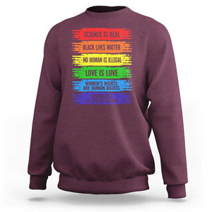 Human Rights Sweatshirt LGBT Black Feminist TS09 Maroon Print Your Wear