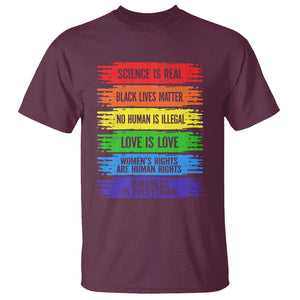 Human Rights T Shirt LGBT Black Feminist TS09 Maroon Print Your Wear