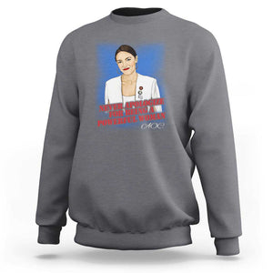 AOC Sweatshirt Never Apologize For Being A Powerful Woman TS09 Charcoal Print Your Wear