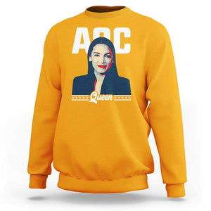 Alexandria Ocasio Cortez Feminist AOC Queen Sweatshirt TS09 Gold Print Your Wear