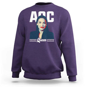 Alexandria Ocasio Cortez Feminist AOC Queen Sweatshirt TS09 Purple Print Your Wear