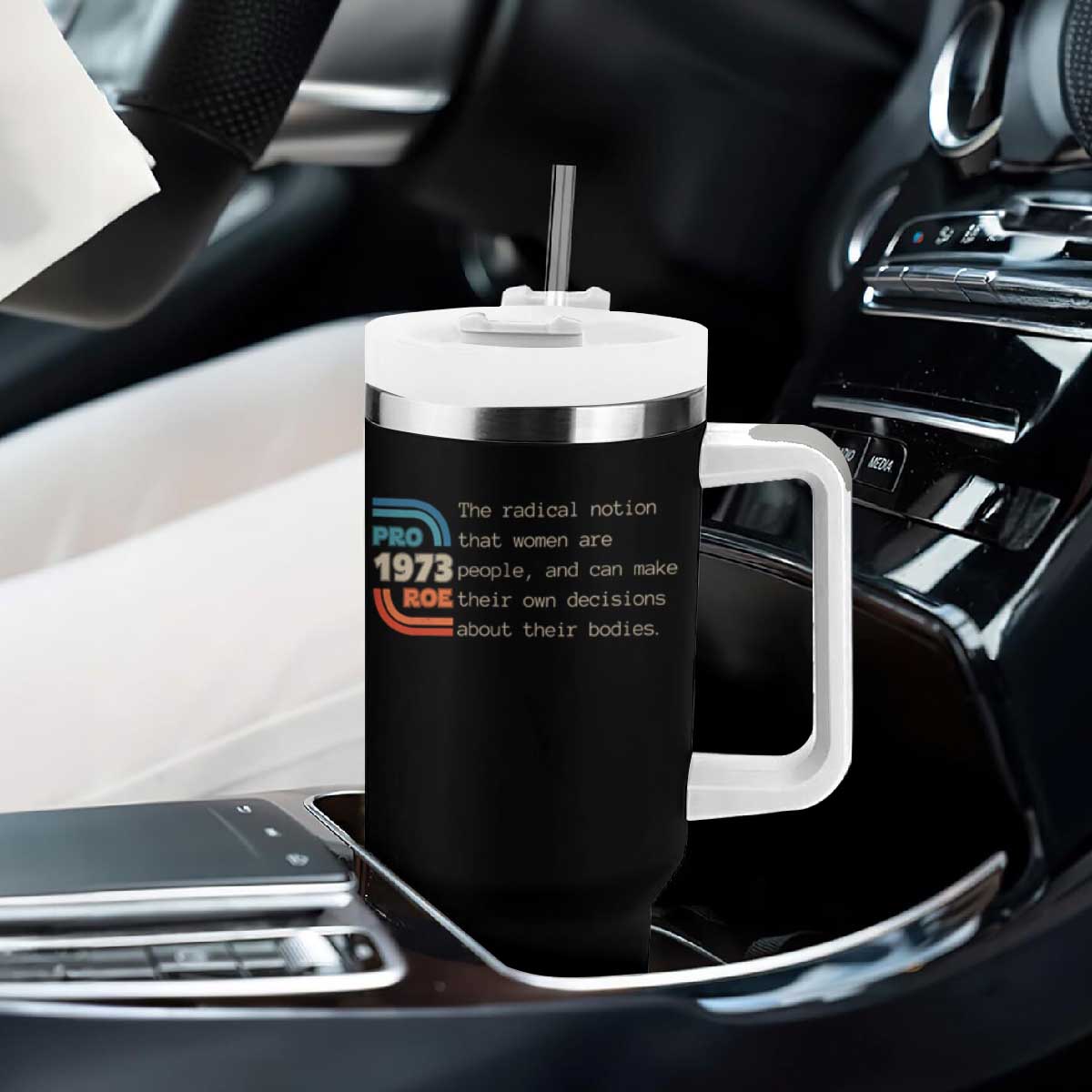 Abortion Pro Roe 1973 Tumbler With Handle Can Make Their Own Decisions About Their Bodies TS09 Print Your Wear
