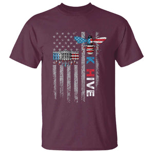 KHive Kamala 2024 T Shirt American Flag White House Bee Harris Support TS09 Maroon Print Your Wear