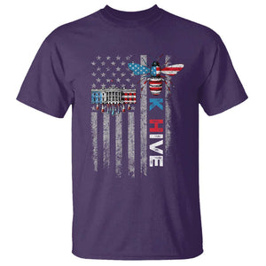 KHive Kamala 2024 T Shirt American Flag White House Bee Harris Support TS09 Purple Print Your Wear