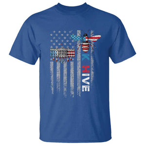 KHive Kamala 2024 T Shirt American Flag White House Bee Harris Support TS09 Royal Blue Print Your Wear