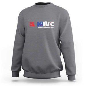 KHive Kamala 2024 Sweatshirt Harris Support US President Election TS09 Charcoal Print Your Wear