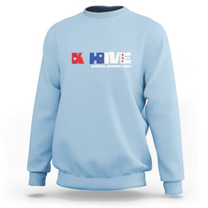 KHive Kamala 2024 Sweatshirt Harris Support US President Election TS09 Light Blue Print Your Wear