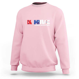 KHive Kamala 2024 Sweatshirt Harris Support US President Election TS09 Light Pink Print Your Wear