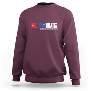 KHive Kamala 2024 Sweatshirt Harris Support US President Election TS09 Maroon Print Your Wear