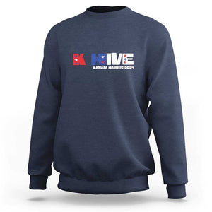 KHive Kamala 2024 Sweatshirt Harris Support US President Election TS09 Navy Print Your Wear