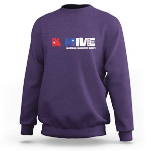 KHive Kamala 2024 Sweatshirt Harris Support US President Election TS09 Purple Print Your Wear