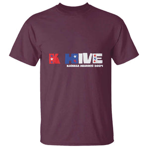 KHive Kamala 2024 T Shirt Harris Support US President Election TS09 Maroon Print Your Wear