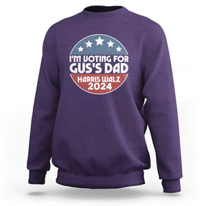 Tim Walz 2024 Sweatshirt I'm Voting For Gus Dad Kamala Support TS09 Purple Print Your Wear