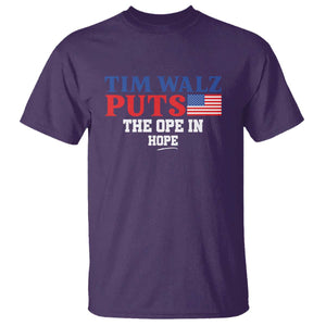 Tim Walz 2024 T Shirt Puts The Ope In Hope Kamala Support TS09 Purple Print Your Wear