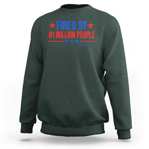 Kamala 2024 Sweatshirt Fired By 81 Million People Harris President Debate TS09 Dark Forest Green Print Your Wear