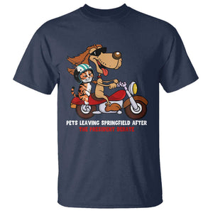 President Debate 2024 T Shirt Funny Pets Leaving Town TS09 Navy Print Your Wear