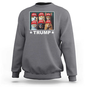 President Debate 2024 Sweatshirt Make Pets Safe Again Dogs Cats Trump Support TS09 Charcoal Print Your Wear