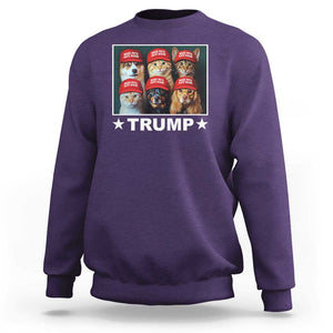 President Debate 2024 Sweatshirt Make Pets Safe Again Dogs Cats Trump Support TS09 Purple Print Your Wear