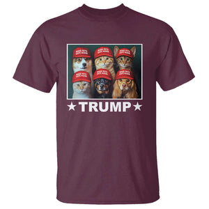 President Debate 2024 T Shirt Make Pets Safe Again Dogs Cats Trump Support TS09 Maroon Print Your Wear