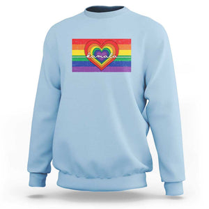 Comma La Harris Sweatshirt Kamala 2024 LGBT Rights Rainbow Flag TS09 Light Blue Print Your Wear