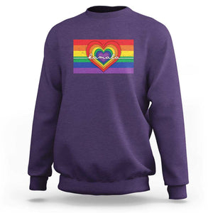 Comma La Harris Sweatshirt Kamala 2024 LGBT Rights Rainbow Flag TS09 Purple Print Your Wear