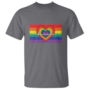 Comma La Harris T Shirt Kamala 2024 LGBT Rights Rainbow Flag TS09 Charcoal Print Your Wear