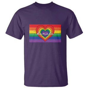 Comma La Harris T Shirt Kamala 2024 LGBT Rights Rainbow Flag TS09 Purple Print Your Wear