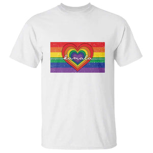 Comma La Harris T Shirt Kamala 2024 LGBT Rights Rainbow Flag TS09 White Print Your Wear