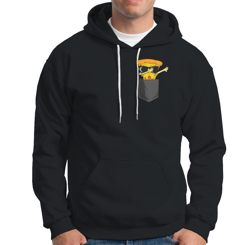 Pizza In A Pocket Funny Dabbing Hoodie TS09 Black Printyourwear