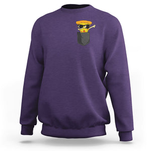 Pizza In A Pocket Funny Dabbing Sweatshirt TS09 Purple Printyourwear