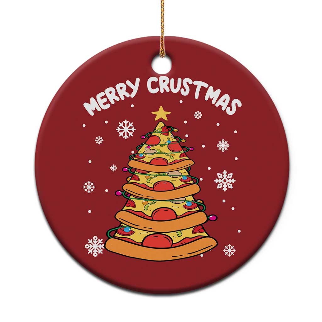 Funny Xmas Pizza Lover Christmas Ornament Merry Crustmas Pizza Christmas Tree TS09 Print Your Wear