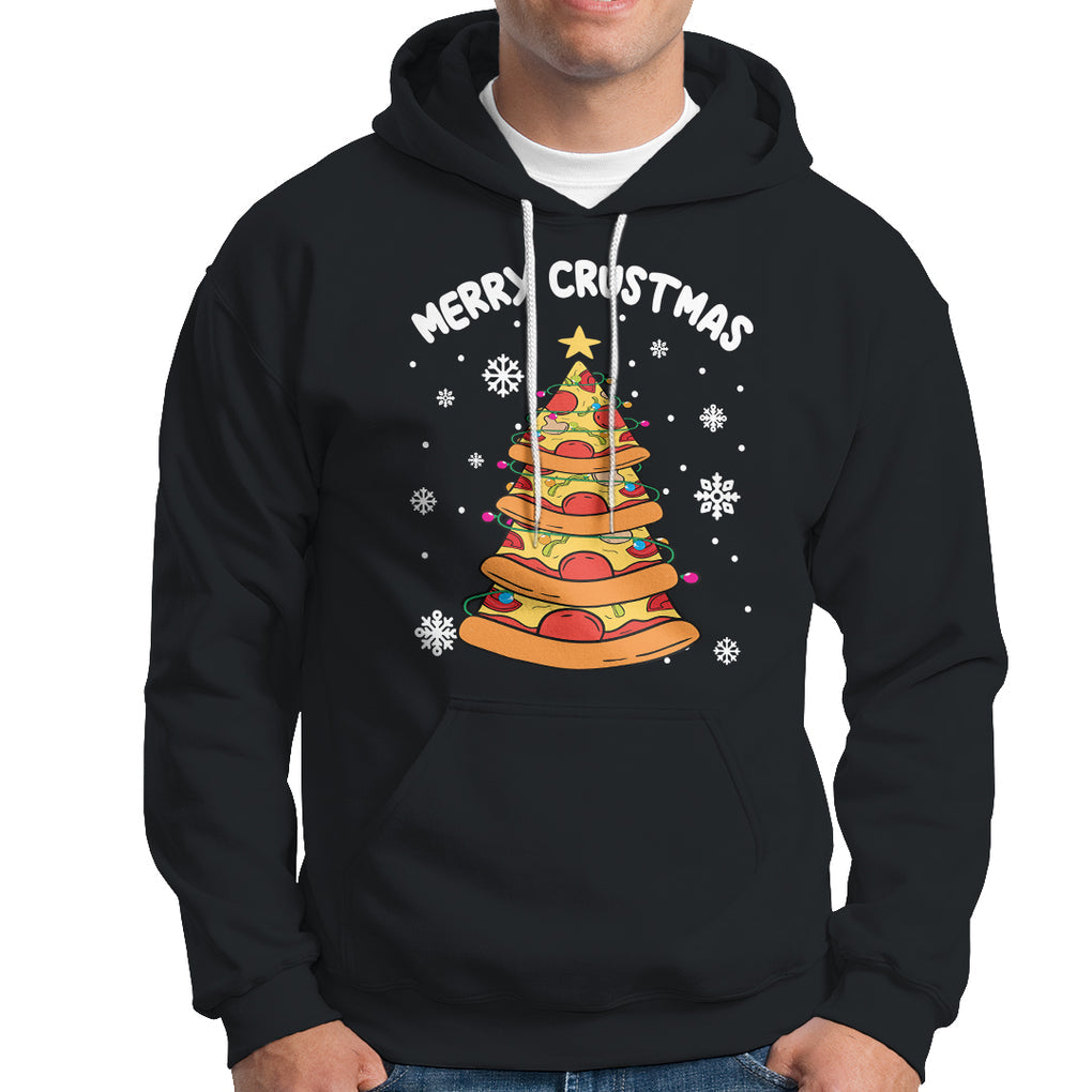 Merry Crustmas Pizza Christmas Tree Xmas Hoodie TS09 Military Green Printyourwear